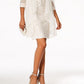 Vestido e jaqueta R &amp; M Richards femininos com bainha de renda enfeitada