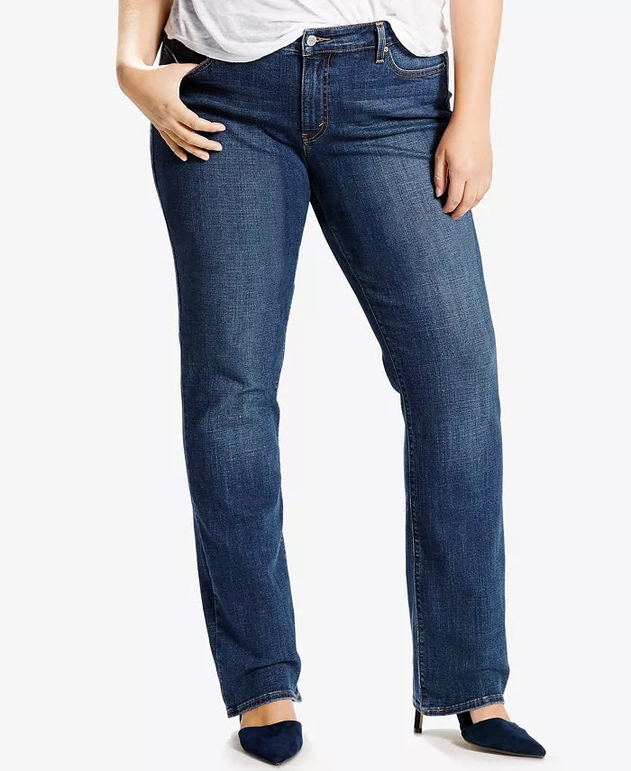 Calça Jeans Levi's Plus Classic Straight Leg Feminina Azul Tamanho 16W