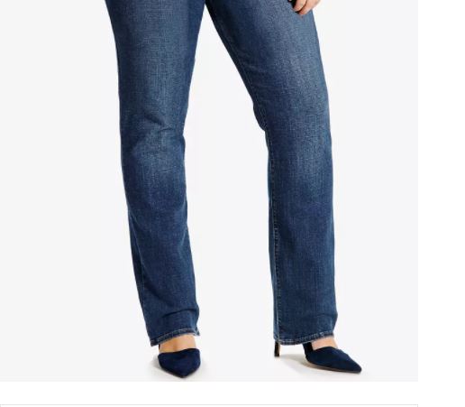 Calça Jeans Levi's Plus Classic Straight Leg Feminina Azul Tamanho 16W