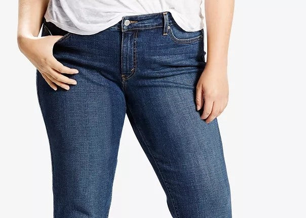 Calça Jeans Levi's Plus Size Classic Straight Leg Feminina Azul Tamanho 20