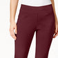Calça feminina Charter Club Cambridge Tummy Control Slim Leg, vinho, tamanho 16, pequena