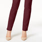Calça feminina Charter Club Cambridge Tummy Control Slim Leg, vinho, tamanho 16, pequena