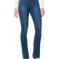 Calça jeans feminina Sanctuary com botões frontais e corte bootcut, azul médio, tamanho 24