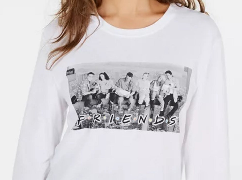 Camiseta estampada Love Tribe Junior's Cotton Friends, tamanho X-G, branca