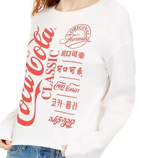 Moletom Coca-Cola com estampa Love Tribes Junior's, tamanho X-S
