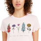 Camiseta com estampa botânica Love Tribe Juniors, rosa, tamanho médio
