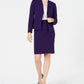 Le Suit Feminino Petite Wing-Collard Skirt Suit Roxo Escuro Tamanho 2P