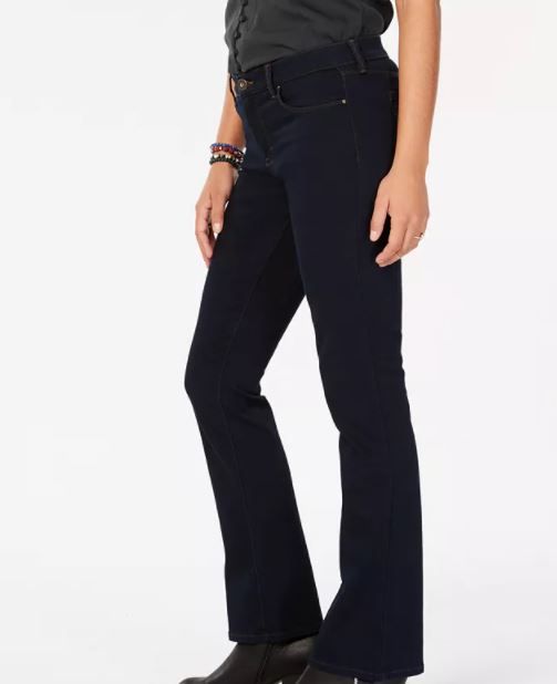 Jeans Bootcut Feminino Style &amp; Co Cintura Média Azul Tamanho 4
