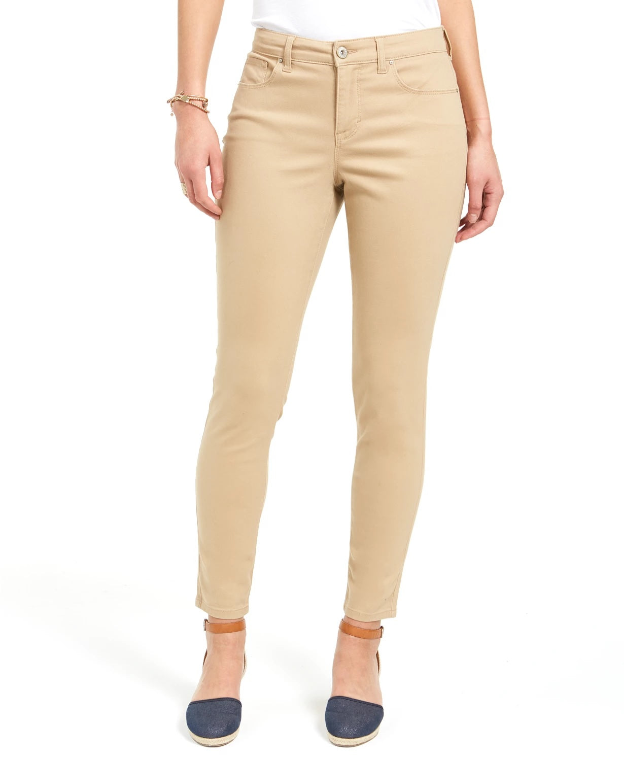 Calça jeans skinny feminina Style &amp; Co Curvy-Fit, marrom, tamanho 10