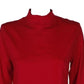 Camiseta feminina Charter Club de algodão com gola alta, tamanho médio, vermelha, tamanho extragrande