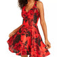Vestido City Studios Junior com recorte nas costas e ajuste evasê, vermelho, tamanho 11