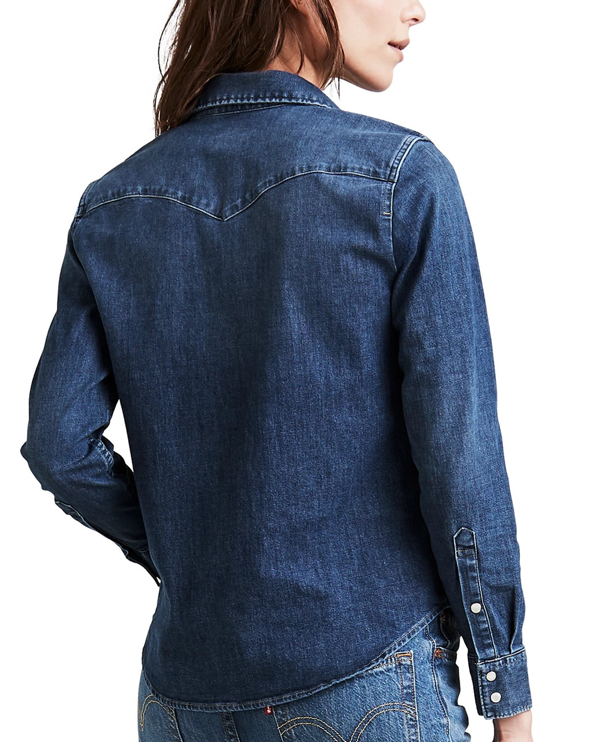 Camisa Levi's Ultimate Western Lotta Love Feminina Azul Tamanho Médio