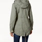 Jaqueta utilitária feminina de algodão com capuz Style &amp; Co, verde, tamanho X-S