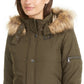 Casaco acolchoado com capuz e acabamento em pele sintética Maralyn &amp; Me Junior, verde, tamanho pequeno