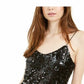 Camisola de lantejoulas Leyden feminina, preta, tamanho extragrande