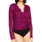 Body de renda feminino Leyden rosa tamanho grande