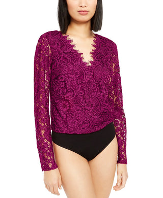 Body de renda feminino Leyden rosa tamanho grande