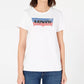 Camiseta Levi's The Perfect Cotton Batwing-Graphic Feminina Branca Tamanho Extra Pequeno