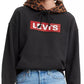 Moletom com capuz esportivo gráfico Levi's Limited Unbasic Cotton feminino, preto, tamanho grande