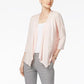 Cardigan feminino Alfani de linho com abertura frontal, tamanho natural grande