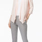 Cardigan feminino Alfani de linho com abertura frontal, tamanho natural grande