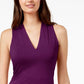 Blusa feminina com decote em V franzido, tamanho XS, roxa, da INC International Concepts