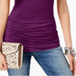 Blusa feminina com decote em V franzido, tamanho XS, roxa, da INC International Concepts