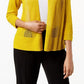 Cardigan Alfani Feminino Petite com Ponto Misto e Frente Aberta, Dourado, Tamanho Médio