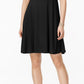 Vestido feminino estilo &amp; co, manga curta, corte A, preto, tamanho grande