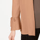 Cardigan feminino Alfani com manga amarrada, marrom, tamanho médio