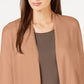 Cardigan feminino Alfani com manga amarrada, marrom, tamanho médio