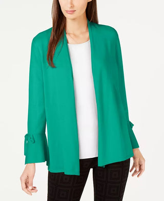 Cardigan feminino Alfani com manga amarrada, vermelho, tamanho pequeno