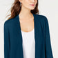 Cardigan Alfani Feminino Petite com Manga Amarrada Verde Escuro Tamanho Petite Médio
