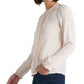 Blusa feminina Lucky Brand Lea Floral Pintuck manga comprida tamanho rosa tamanho pequeno