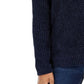 Suéter feminino Lucky Brand Chevron canelado em chenille, azul marinho, tamanho médio