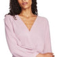 1.STATE Suéter feminino com capuz falso rosa