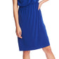 1.STATE Vestido tubinho feminino com decote em V azul
