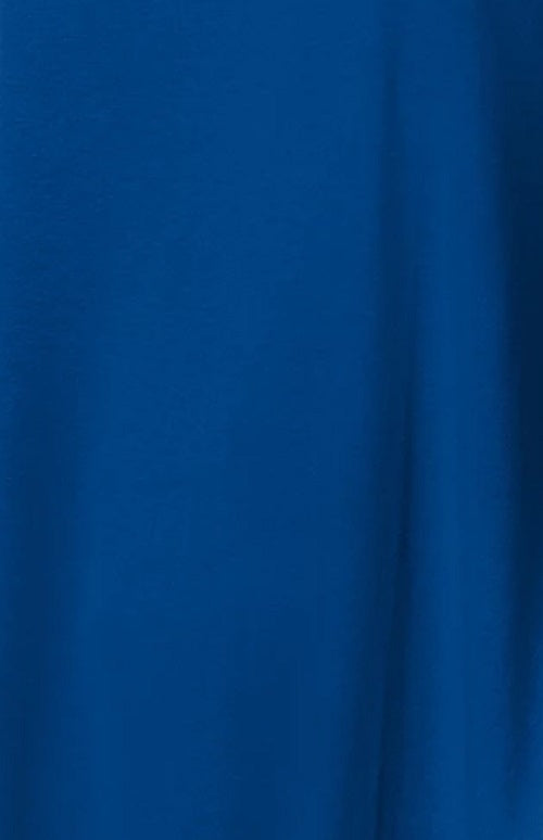 JM Collection Top feminino com decote redondo, azul brilhante, tamanho X-S