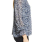 Blusa Vince Camuto Feminina Estampa Floral Azul Tamanho X-G