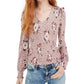 Blusa estampada American Rag Juniors, rosa, tamanho X-S