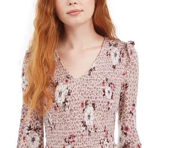 Blusa estampada American Rag Juniors, rosa, tamanho X-S