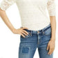 Blusa de renda com amarração nas costas da American Rag Juniors, tamanho médio, branca