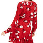 Vestido envelope floral sintético American Rag Juniors, tamanho médio, vermelho