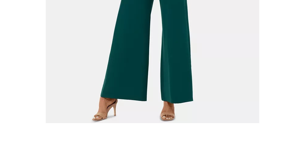 Macacão feminino Betsy &amp; Adam com laço de um ombro, verde, tamanho 10