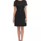 Vestido de lã com renda Tommy Hilfiger feminino, preto, tamanho 10