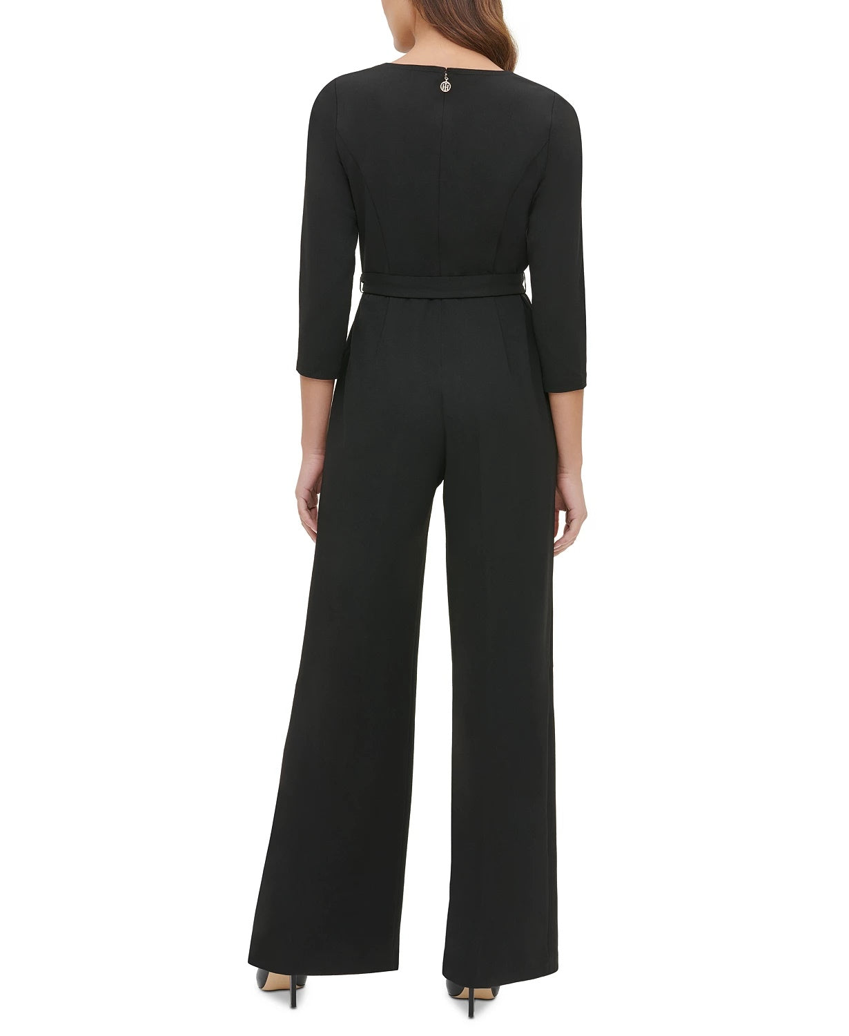 Macacão Tommy Hilfiger Feminino com Gola Alta Preto Tamanho 2