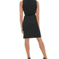 Vestido tubinho com cinto e lapela Tommy Hilfiger feminino, preto, tamanho 14