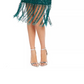 Vestido curto feminino Adrianna Papell com contas, verde, tamanho 4