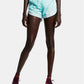 Shorts de corrida Nike Tempo Tie Dyed feminino, verde, tamanho XS