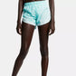 Shorts de corrida Nike Tempo Tie Dyed feminino, verde, tamanho XS